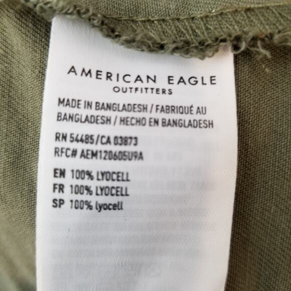 American Eagle Outfitters Women's Zip Front Army Green Utility Jacket Size Small - Picture 6 of 6